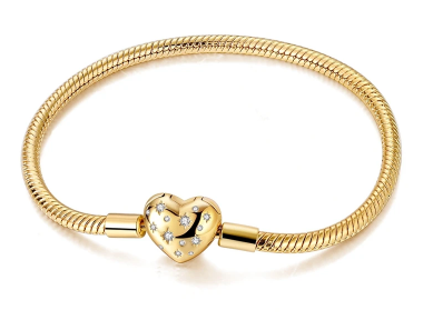 Gold Heart Sparkle Bracelet