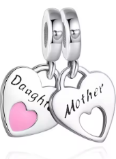 Mother & Daughter Heart Set (Silver)