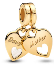 Mother & Daughter Heart Set (Gold)