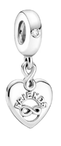 Friends Infinity Heart Charm
