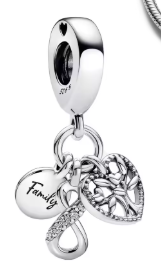 Family Tree Trio Charm