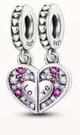 Split “Love” Heart Charm